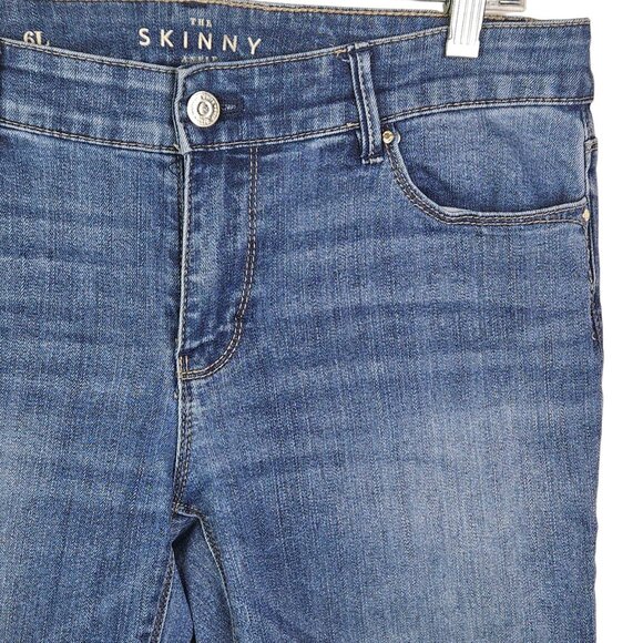 White House Black Market Jeans The Skinny Ankle Stretch Mid Rise Blue‎ Size 6L - Picture 3 of 13